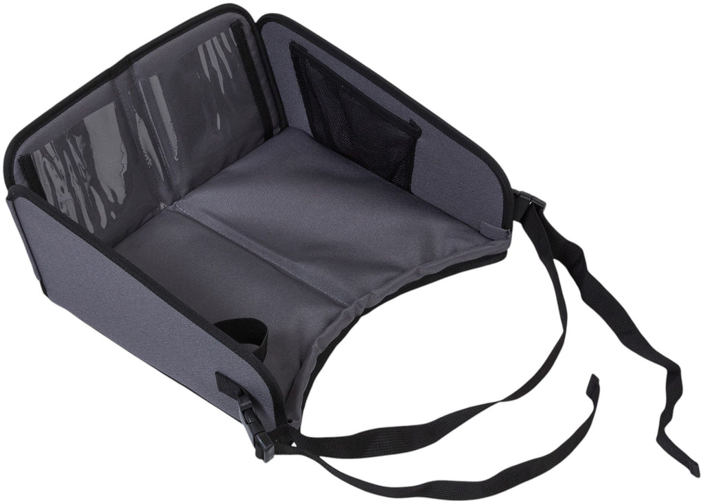 TINEO Travel Tray - Grey - Multi-Compartment - Car Seat Compatible
