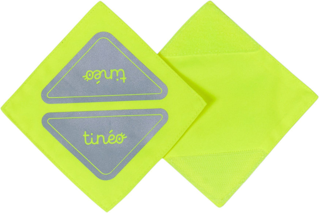 TINEO Reflective Patches - Velcro Fastening - Fluorescent Yellow - Universal Fit