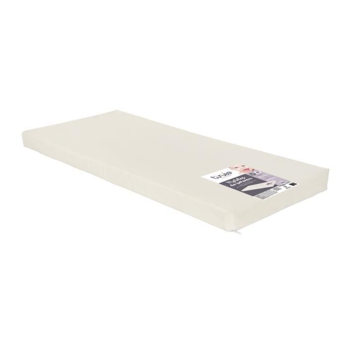 TINEO Crib Mattress 80x40 cm - Removable Cover - Made in France