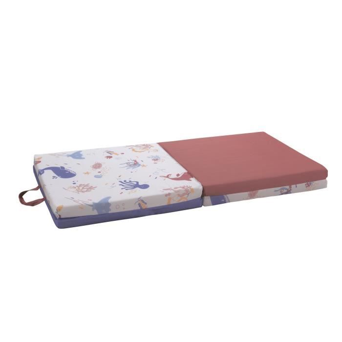 CLEVER 3-in-1 Ocean Treasures Rug - Adjustable - Removable Cover - 120x120x5 cm