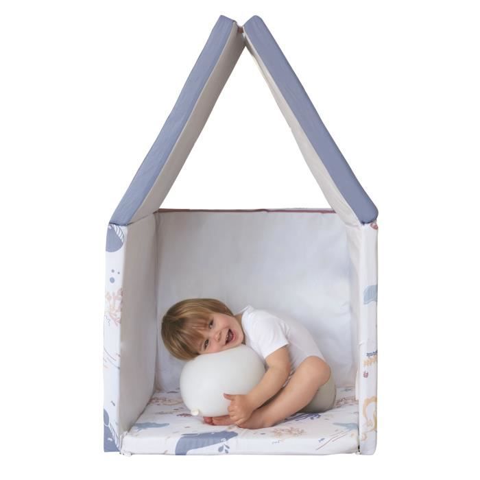 TINEO 5-in-1 Convertible Playmat - 120x180 cm - Ideal for Babies - Tunnel and Playhouse 5-in-1-Spielmatte