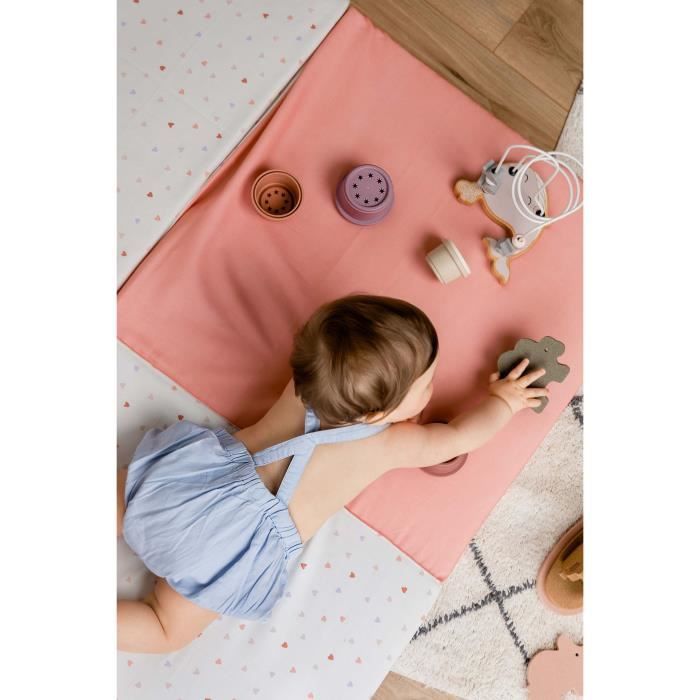 TINEO MON COeUR 3-in-1 Smart Playmat - Multifunctional Developmental Playmat - 120x120x5 cm