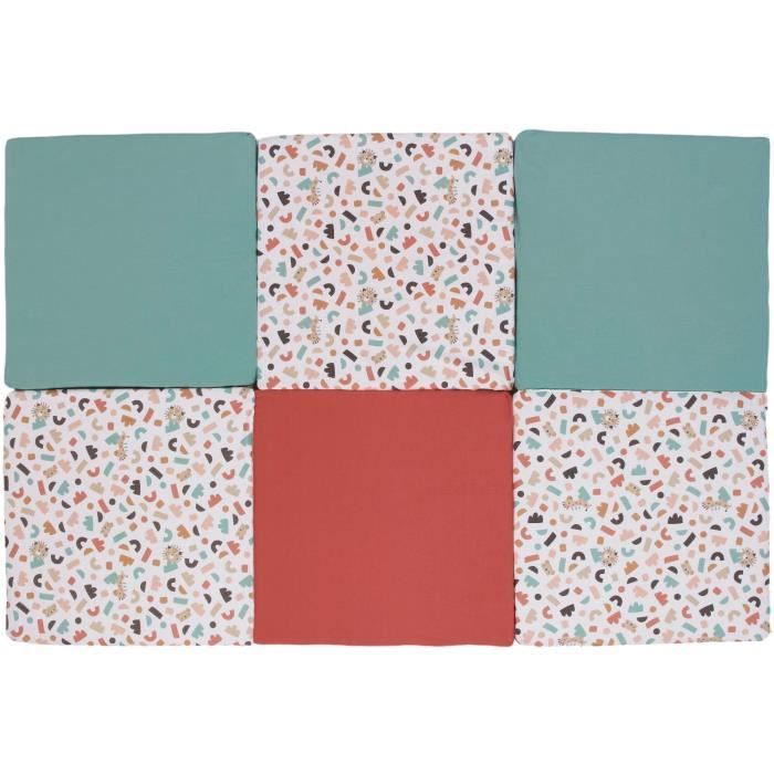TINEO - Maxi Smart Playmat - 5-in-1 Convertible - 180 x 120 cm - Geometric/ Fun Animals