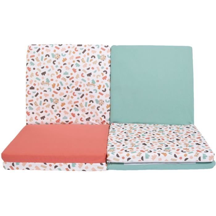 TINEO - Maxi Smart Playmat - 5-in-1 Convertible - 180 x 120 cm - Geometric/ Fun Animals