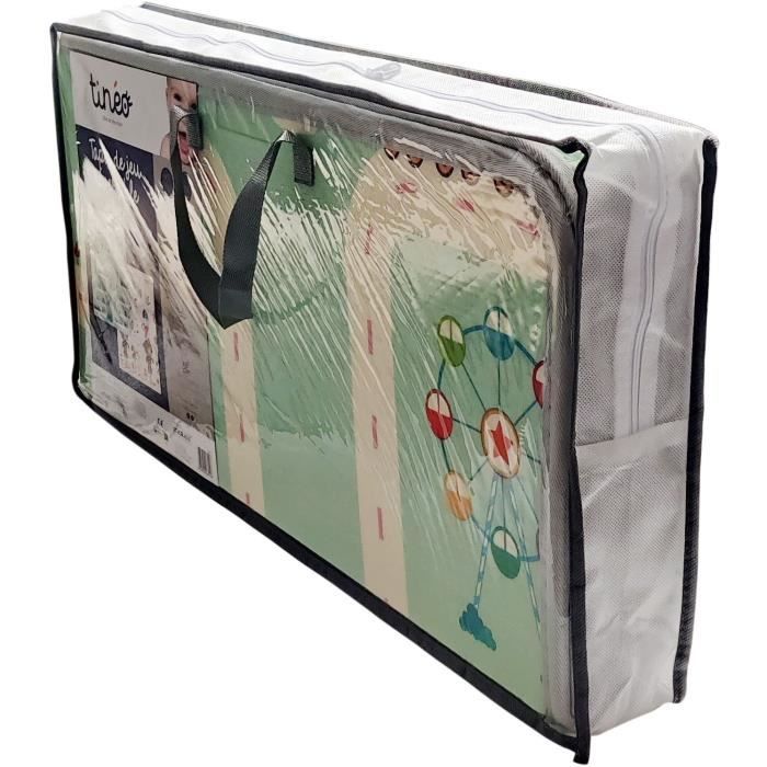 TINEO - Reversible Maxi Playmat - 150 x 180 cm - Animal Front/ Car Track