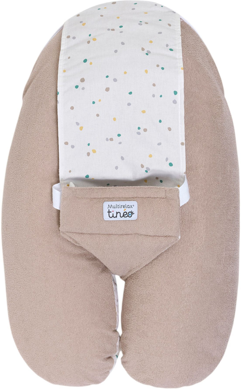 Coussin de maternité 3-en-1 - TINEO - MULTIRELAX - Tissu éponge - Noisette / Pois