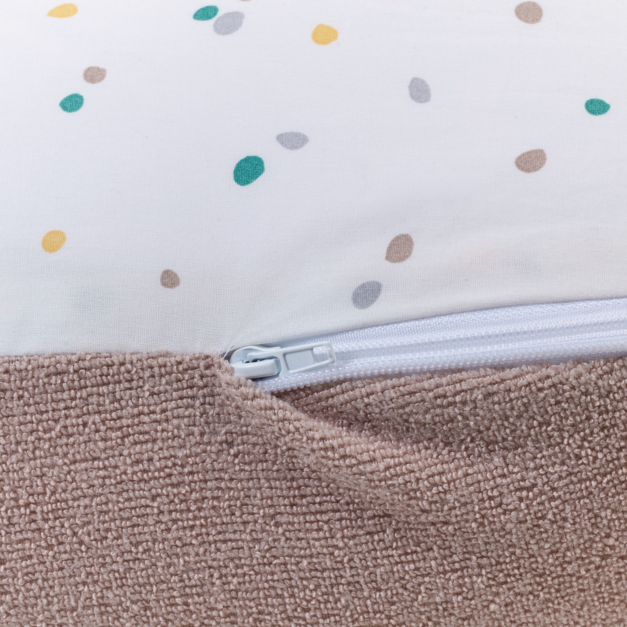 Coussin de maternité 3-en-1 - TINEO - MULTIRELAX - Tissu éponge - Noisette / Pois