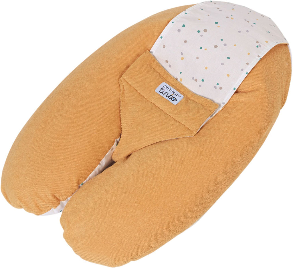 TINEO 3-in-1 Maternity Pillow - MULTIRELAX - Terry Cloth - Yellow/ Polka Dots