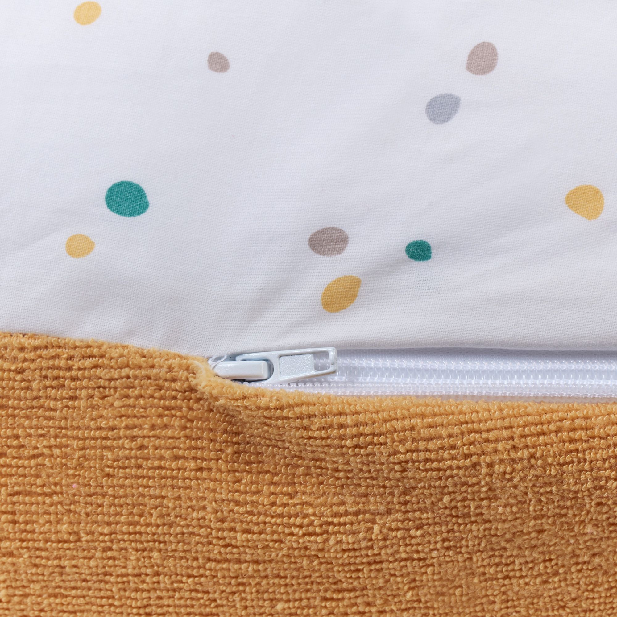 TINEO 3-in-1 Maternity Pillow - MULTIRELAX - Terry Cloth - Yellow/ Polka Dots