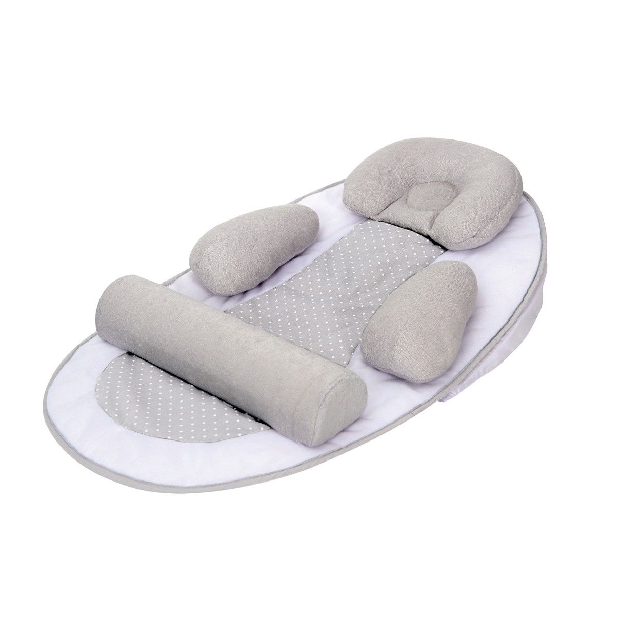 Cocon De Sommeil Bébé TINEO - Cale Bébé - Plan Incliné 10° - Évolutif - Ajustable - Amovible - 0-3 mois - Cale Tete Bébé - 58x40cm