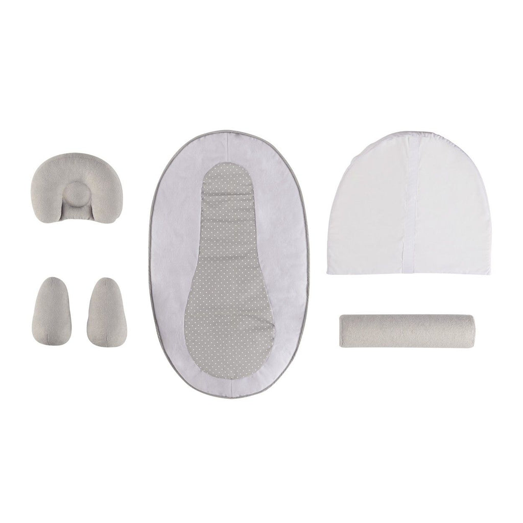Cocon De Sommeil Bébé TINEO - Cale Bébé - Plan Incliné 10° - Évolutif - Ajustable - Amovible - 0-3 mois - Cale Tete Bébé - 58x40cm
