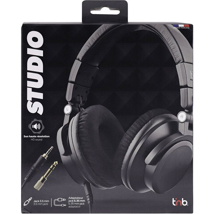 T'nb Wired Monitoring Headphones - Studio - 3.5 mm + 6.35 mm Jacks - Adjustable Headband