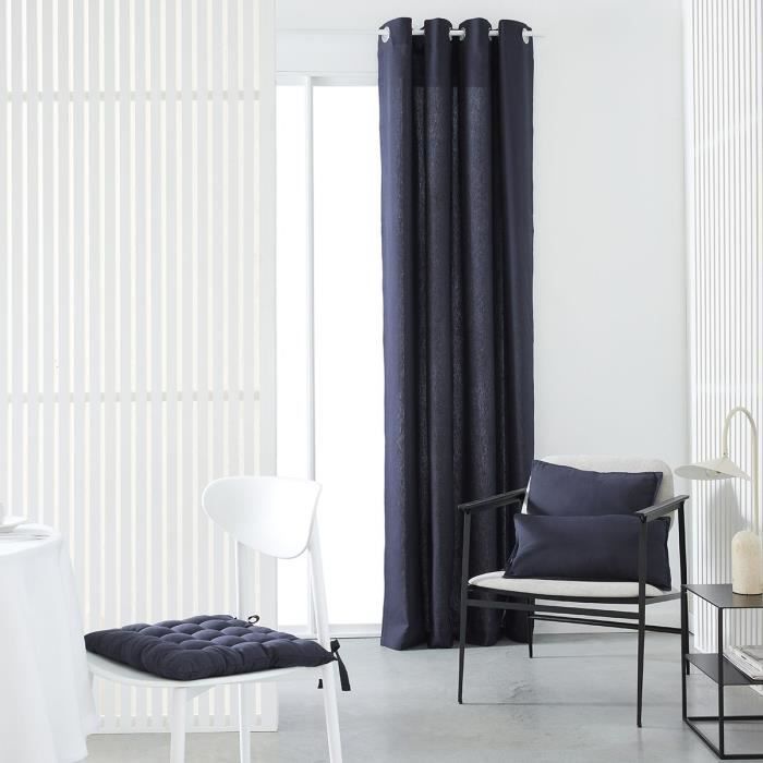TODAY Eyelet Curtain - 140x240cm - 100% Cotton - Navy