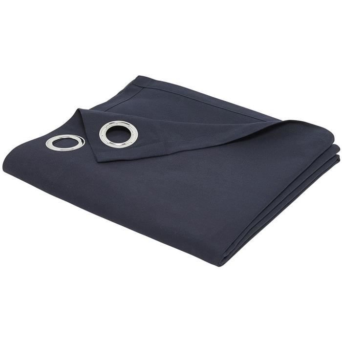 TODAY Eyelet Curtain - 140x240cm - 100% Cotton - Navy