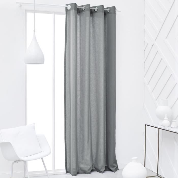 TODAY Eyelet Curtain - 140x240cm - 100% Cotton - Steel