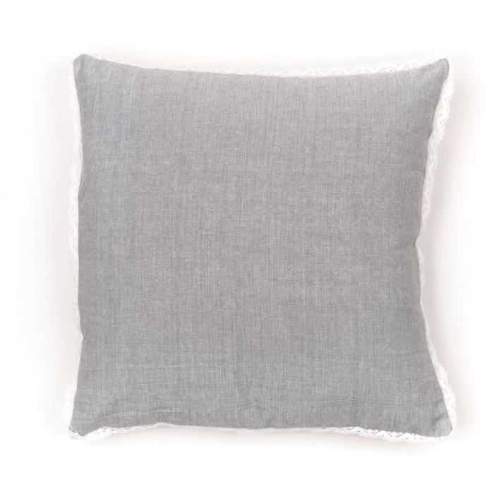 Today Cushion - Charme - Chambray x Constance Lace - 40 x 40 cm