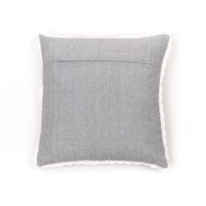 Today Cushion - Charme - Chambray x Constance Lace - 40 x 40 cm
