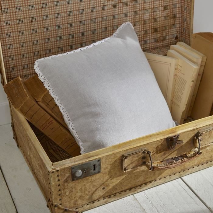 Today Cushion - Charme - Chambray x Constance Lace - 40 x 40 cm