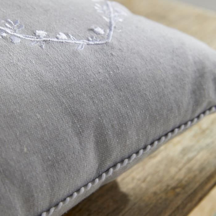 TODAY Cushion - CHARM - Chambray x Petite broderie Constance - 40 x 40 cm