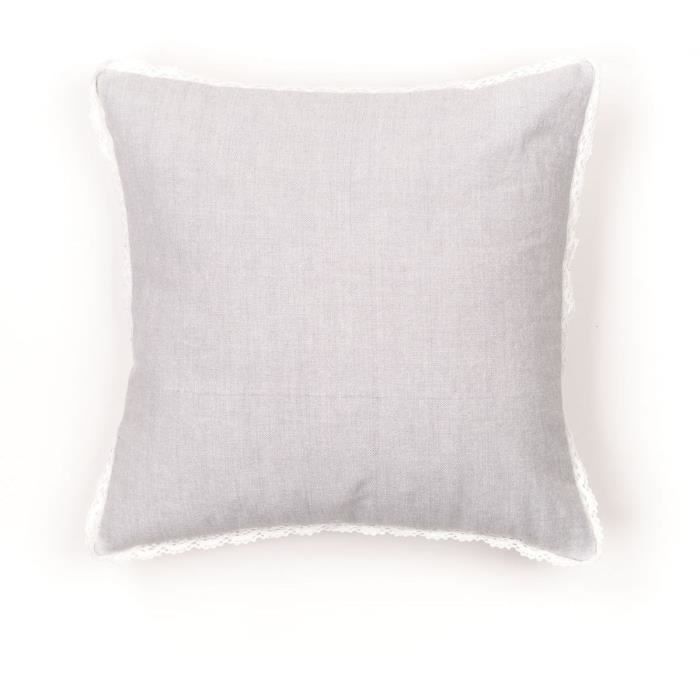 Today Cushion - Charme - Chambray x Capucine Lace - 40 x 40 cm