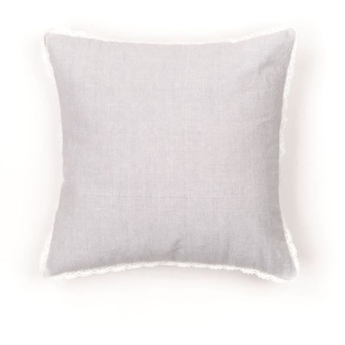 Today Cushion - Charme - Chambray x Capucine Lace - 40 x 40 cm