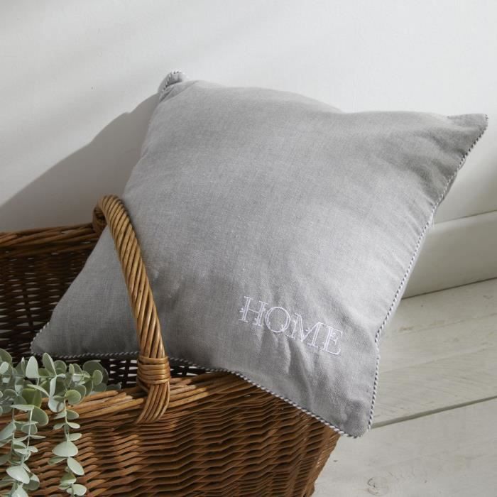 Today Cushion - Charme - Chambray x Small Capucine Embroidery - 40 x 40 cm