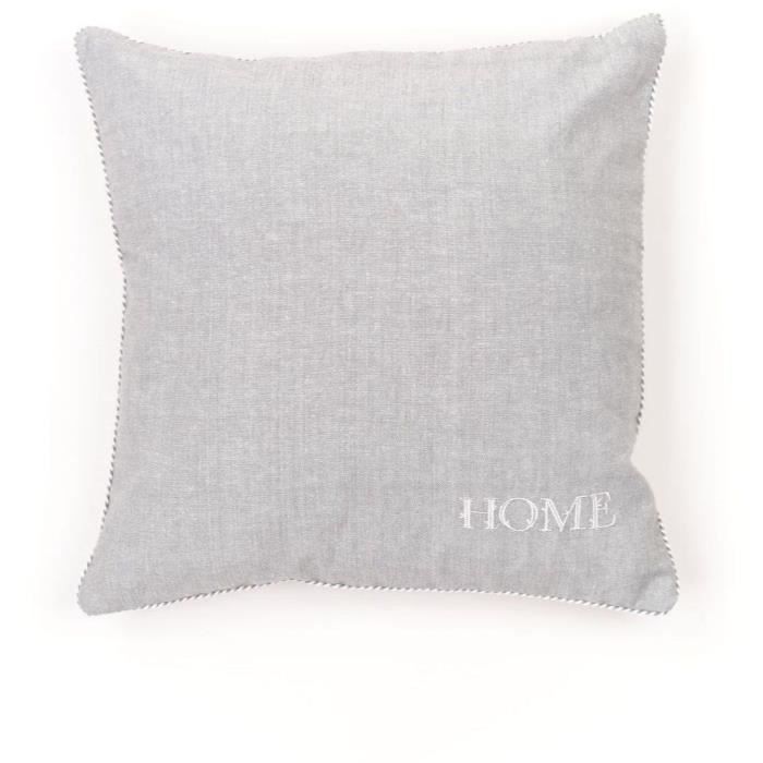 Today Cushion - Charme - Chambray x Small Capucine Embroidery - 40 x 40 cm