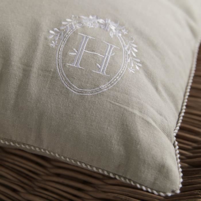 Today Cushion - Charme - Chambray x Petite Berenice Embroidery - 40 x 40 cm