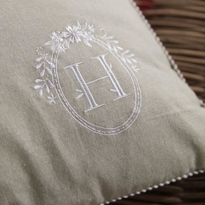 Today Cushion - Charme - Chambray x Petite Berenice Embroidery - 40 x 40 cm