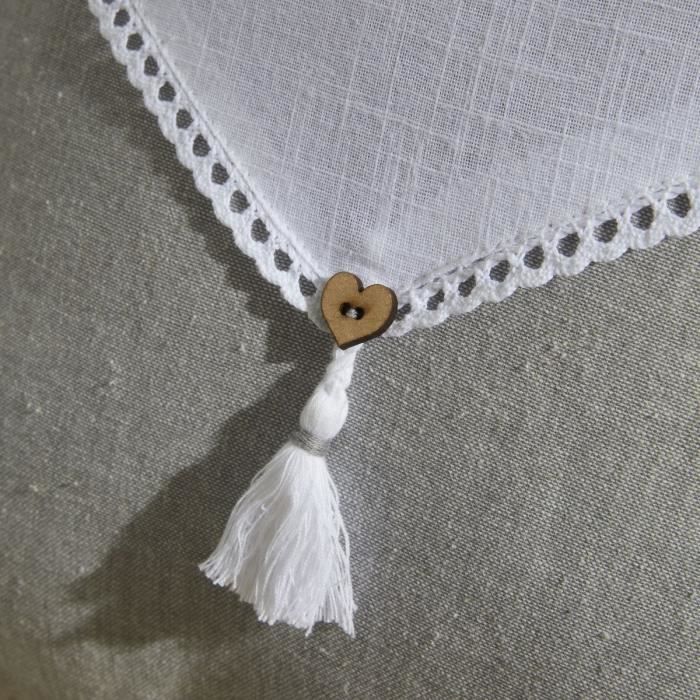 Today Cushion - Charme - Slub x Chambray x Pompon Capucune - 40 x 40 cm