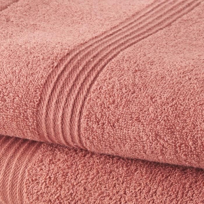 TODAY - Set of 1 Bath Sheet 100% Cotton 70x130 cm + 1 Bath Towel 50x100 cm - Terracotta