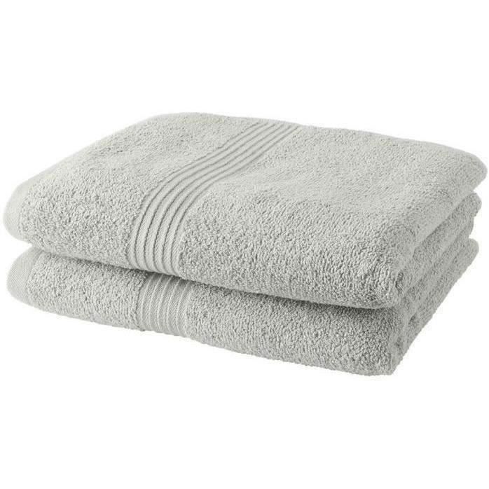 TODAY Bath Towel Set of 2 50x90 cm 100% Cotton - Chalk