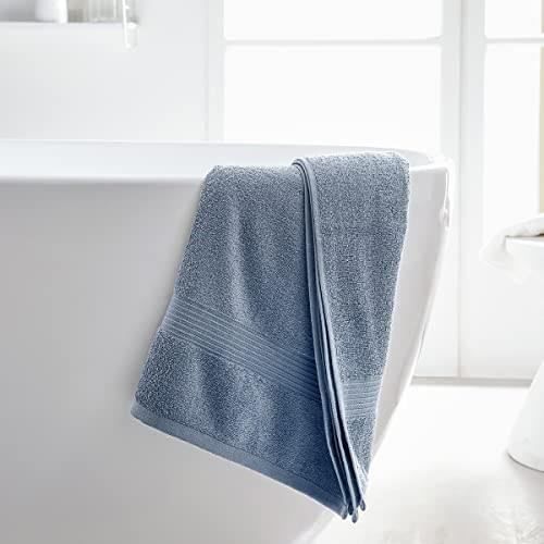 Set of 2 TODAY Bath Towels 50x90 cm 100% Cotton - Denim