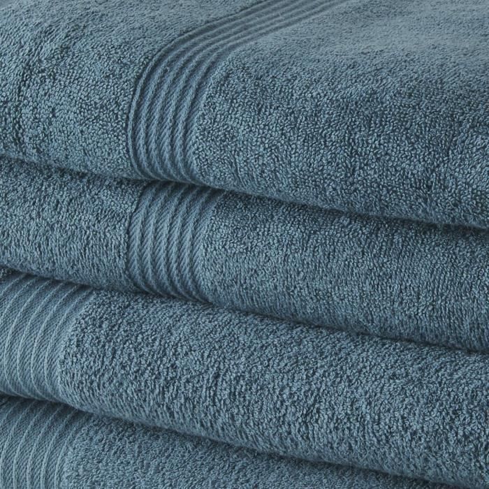 2 TODAY Bath Towels 50x90 + 2 Bath Sheets 70x130 cm 100% Cotton - Peacock