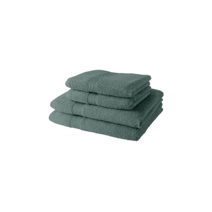 2 TODAY Bath Towels 50x90 + 2 Bath Sheets 70x130 cm 100% Cotton - Celadon