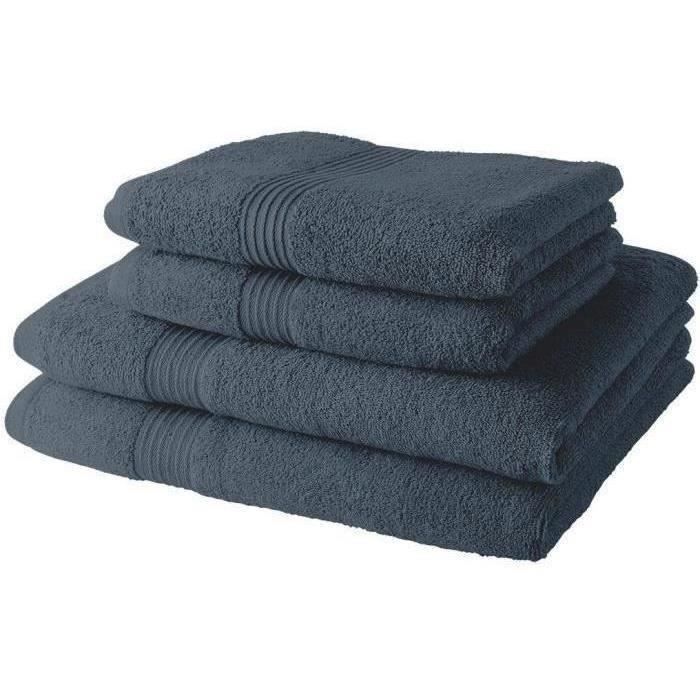 TODAY Bath Towel Set 50x90 cm + Bath Sheet 70x130 cm 100% Cotton - Denim