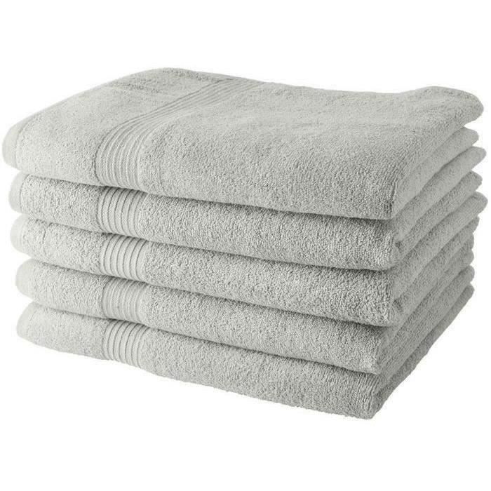 TODAY Bath Towel Set of 5 70x130 cm 100% Cotton - Chalk