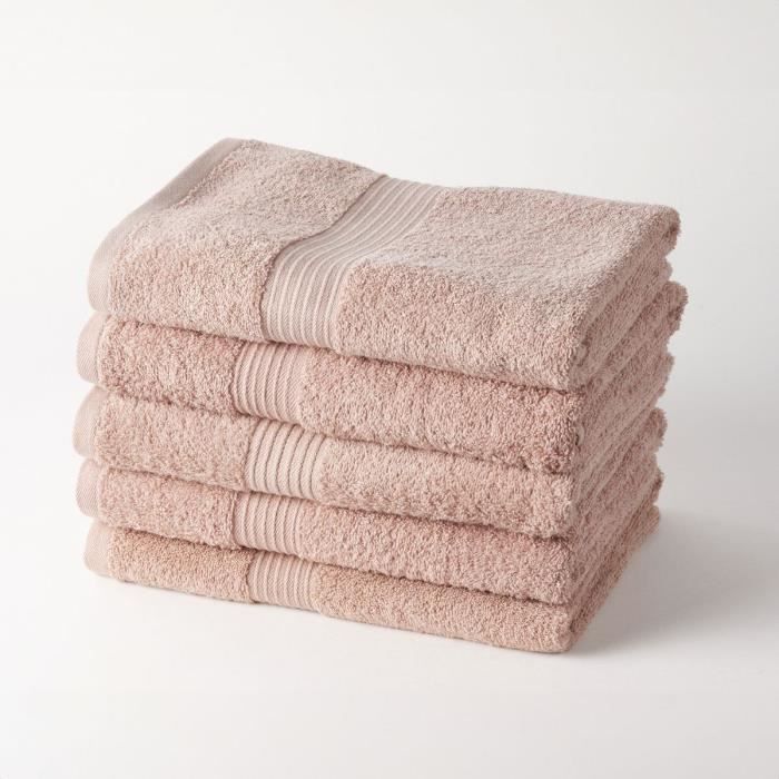 TODAY Essential - Set of 5 Bath Towels 70x130 cm 100% Cotton Pink