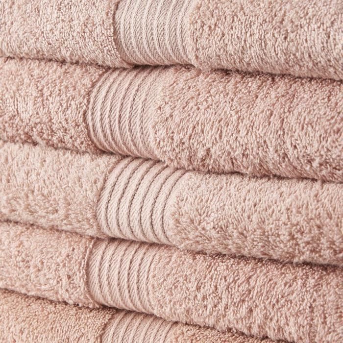 TODAY Essential - Set of 5 Bath Towels 70x130 cm 100% Cotton Pink
