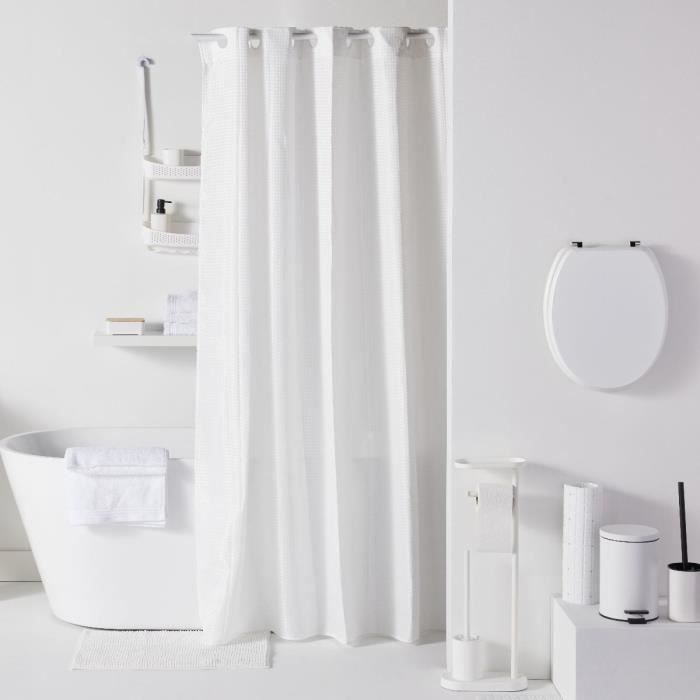 Set de 5 acc SDB - TODAY - UTILITY - Distr de savon, porte-brosse a dents, porte savon, brosse WC, poubelle - White