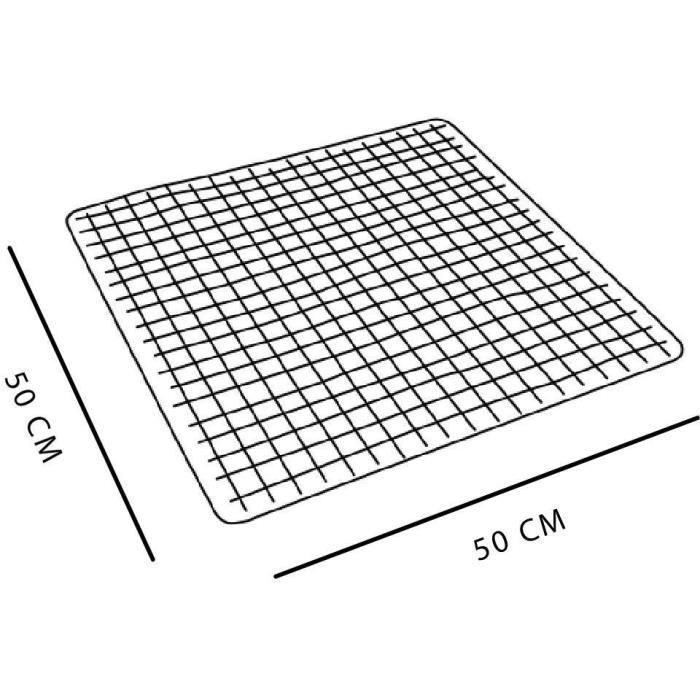 TODAY Anti-slip Bath Mat - 50 x 50 cm - Square - Black