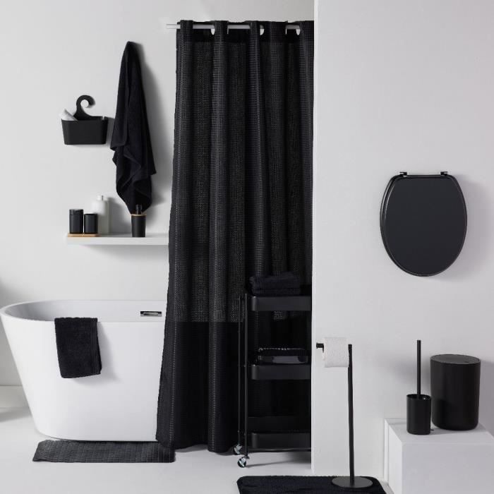 TODAY Anti-slip Bath Mat - 50 x 50 cm - Square - Black