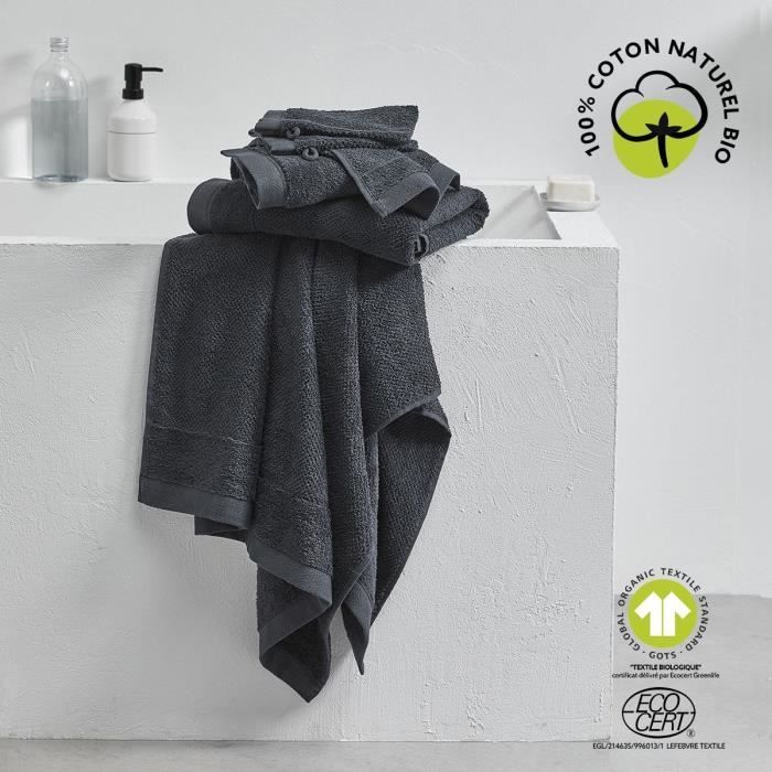 Bath Towel - TODAY - 70 x 130 cm - Organic Cotton - Charcoal
