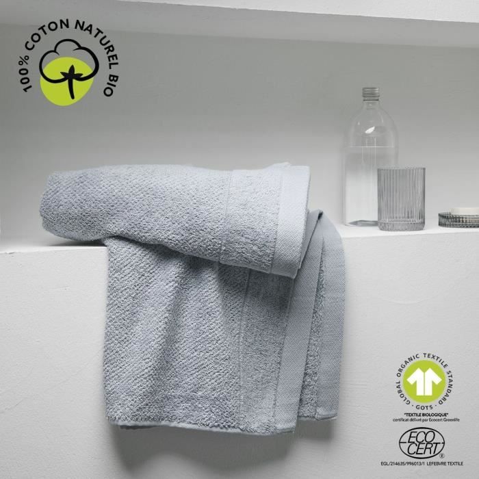 TODAY Bath Towel - 70 x 130 cm - 100% Organic Cotton - Steel