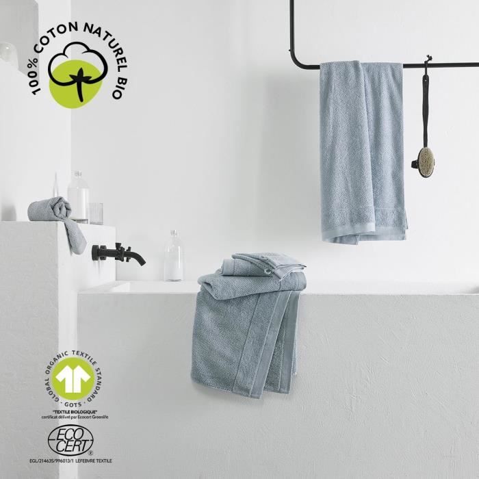 TODAY Bath Towel - 70 x 130 cm - 100% Organic Cotton - Steel