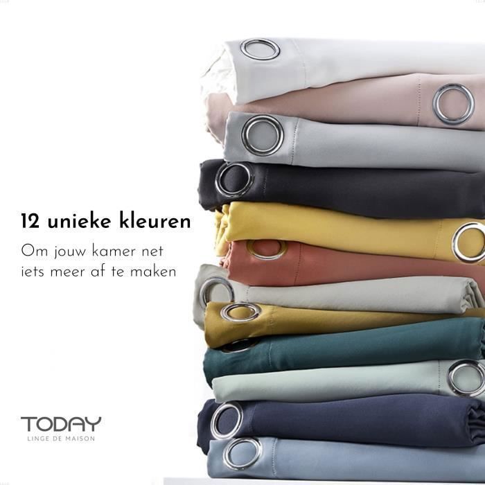 TODAY Eyelet Curtain - 140x240cm - Polyester - Beige