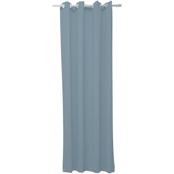 TODAY Eyelet Curtain - 140x240cm - Polyester - Blue Grey