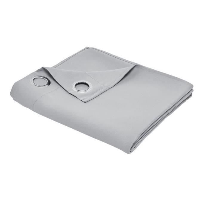 TODAY Blackout Curtain Eyelets Plain Grey 140x240 cm