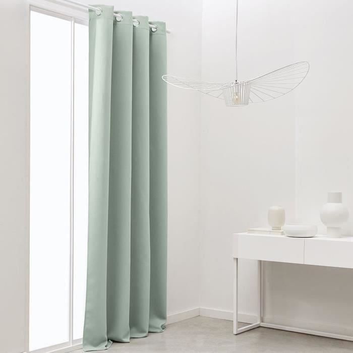 TODAY Blackout Curtain Eyelets Plain Green 140x240 cm
