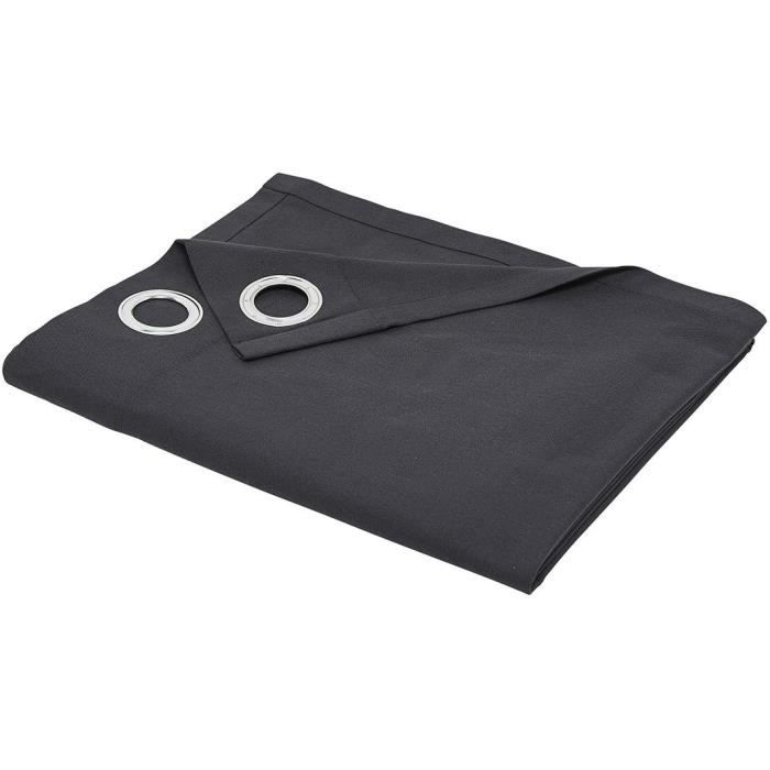 TODAY Eyelet Curtain 100% Cotton Charcoal 140x240 cm 140x240cm